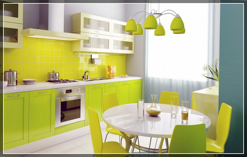 желтая кухня в интерьере фото